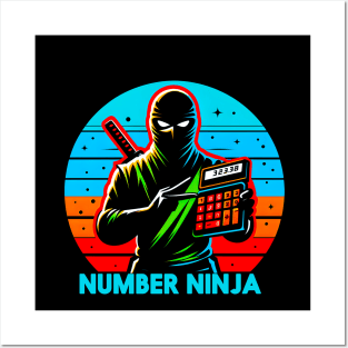 Number Ninja Funny gift for Accountant Posters and Art